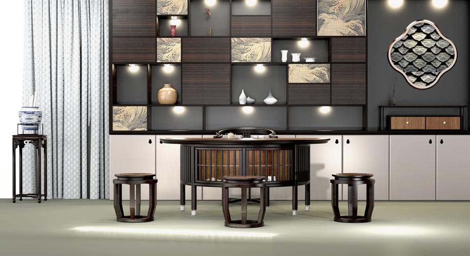 新中式办公桌--实木家具 新中式家具设计|工业/产品|生活用品|设计师