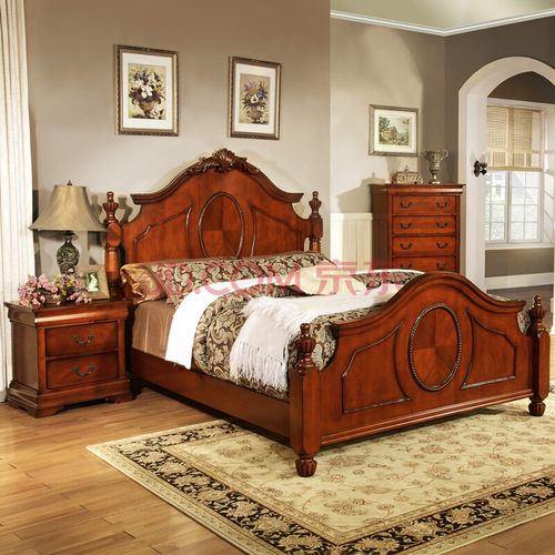 8米松木双人床 床板条床 实木床 美式床 1800*2000